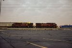 CP AC44CW Locomotives leading a train